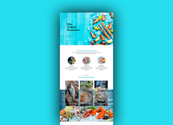 Création de site internet Fruit de mer - Restaurant - RLH Création