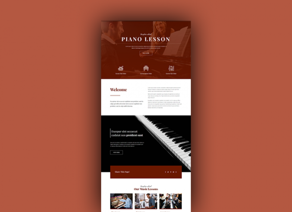 Création de site internet Professeur de piano - Musique | Apprentissage - RLH Création