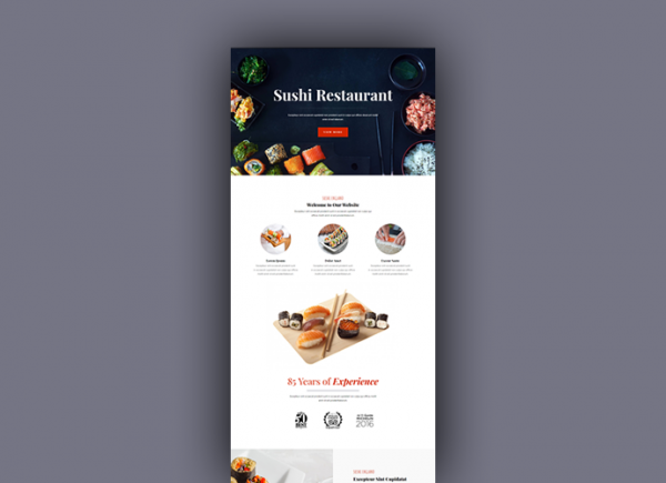 Création de site internet Sushi - Restaurant - RLH Création